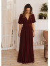 Burgundy Jersey Top Fashion Bridesmaid Dress